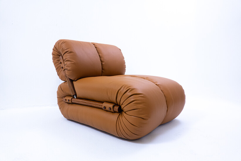 Mid-Century Rosewood and Leather Lounge Chair by Percival Lafer , Brazil 1960s