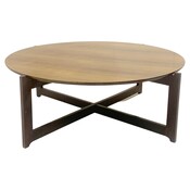 Mid-century round wooden coffee table - Italy 1960s