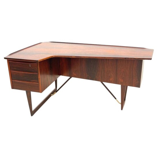 Mid-century Scandinavian boomerang desk by Peter Løvig Nielsen - Denmark 1956