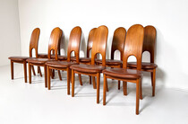 Mid-Century Set of 10 Scandinavian chairs