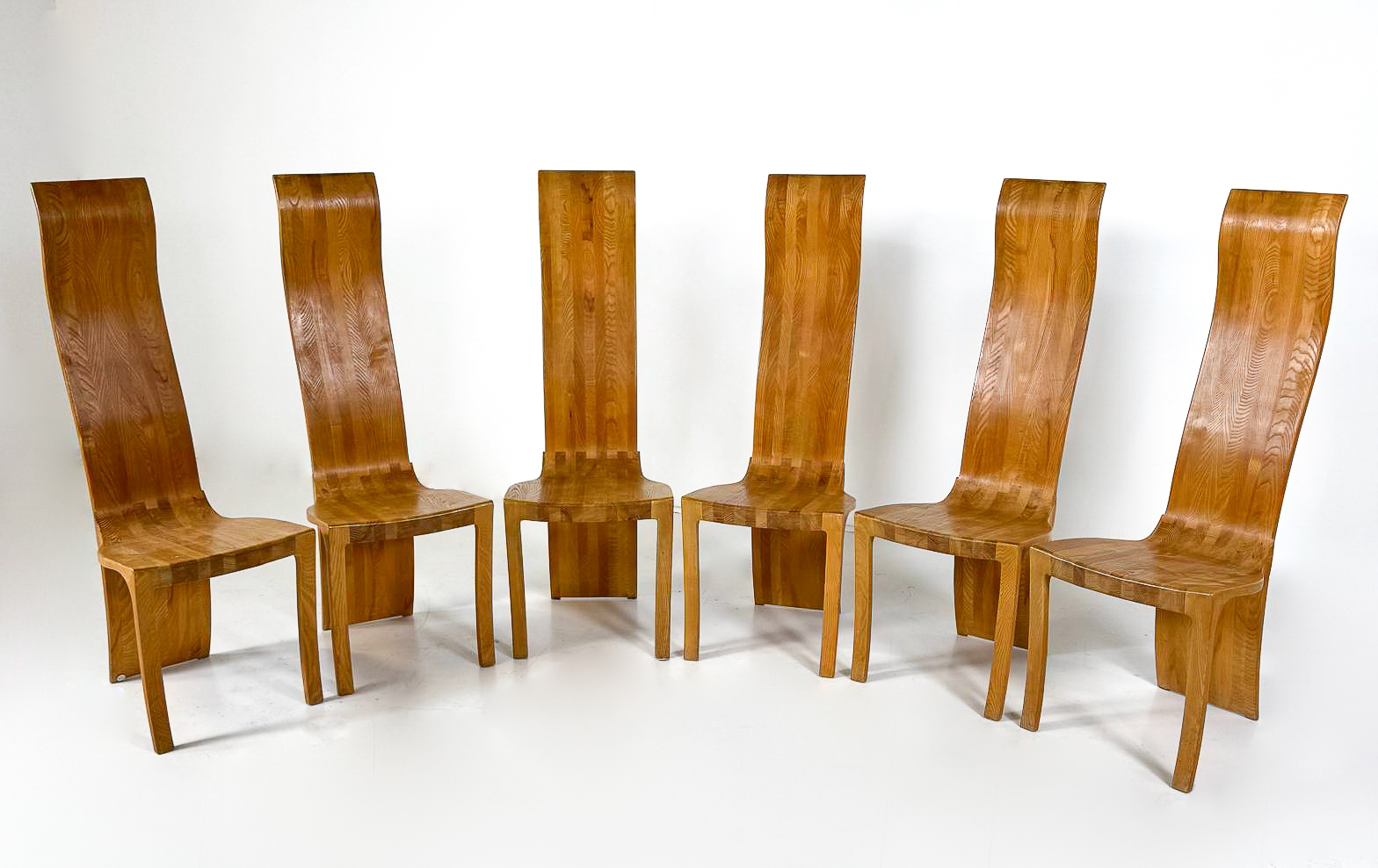Mid-Century Set of 6 Ash Dining Chairs by Walter Nielsen, 1970s