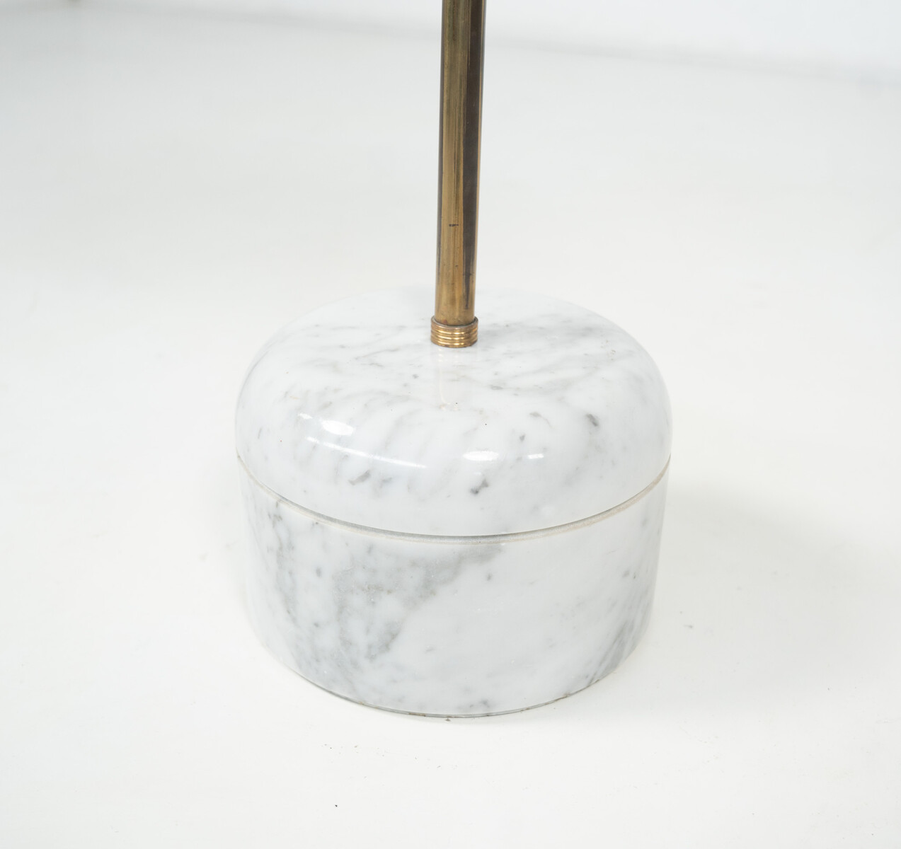 Mid-Century Side Table, Marble and Brass, 1950s