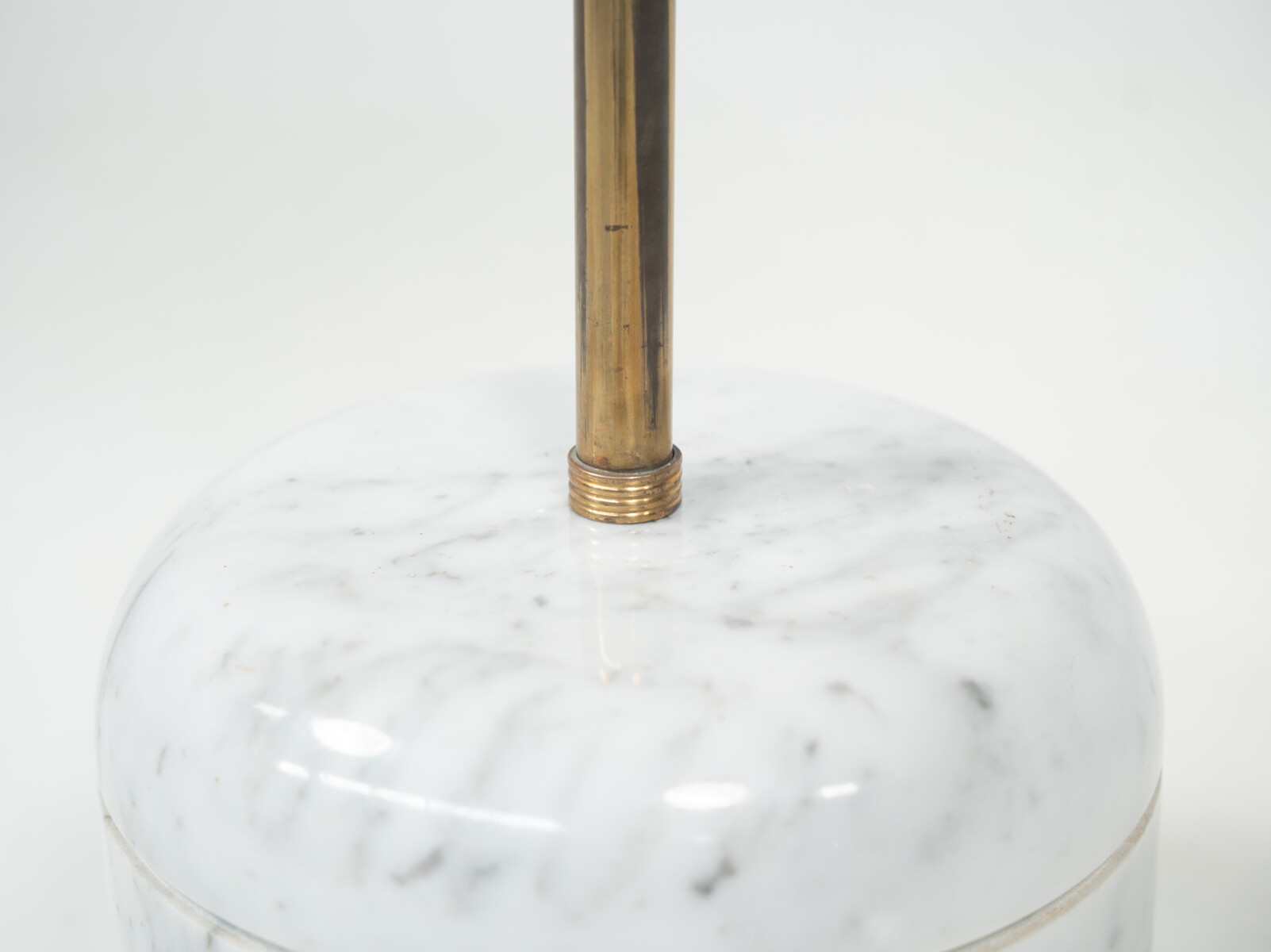 Mid-Century Side Table, Marble and Brass, 1950s