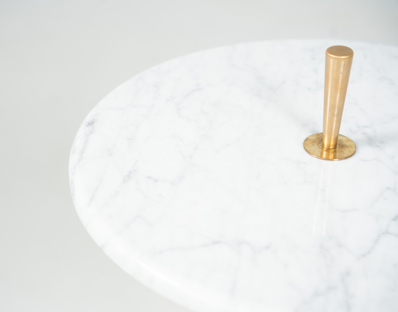 Mid-Century Side Table, Marble and Brass, 1950s