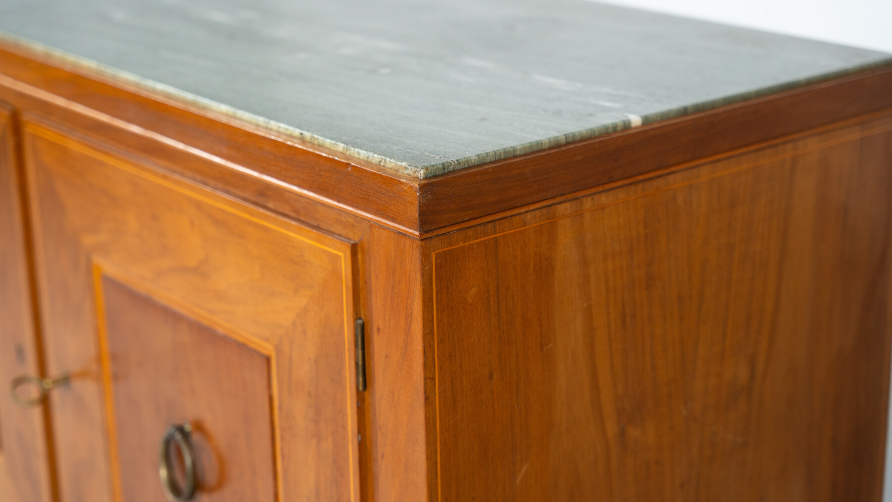 Mid-Century Sideboard by Paolo Buffa ,Wood and Marble, Italy, 1950s