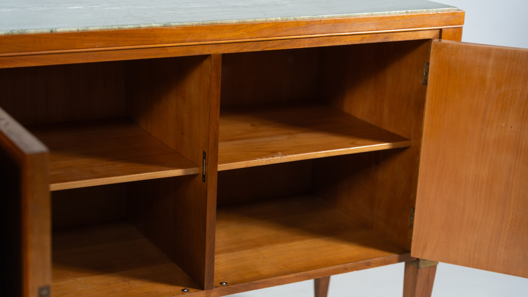 Mid-Century Sideboard by Paolo Buffa ,Wood and Marble, Italy, 1950s