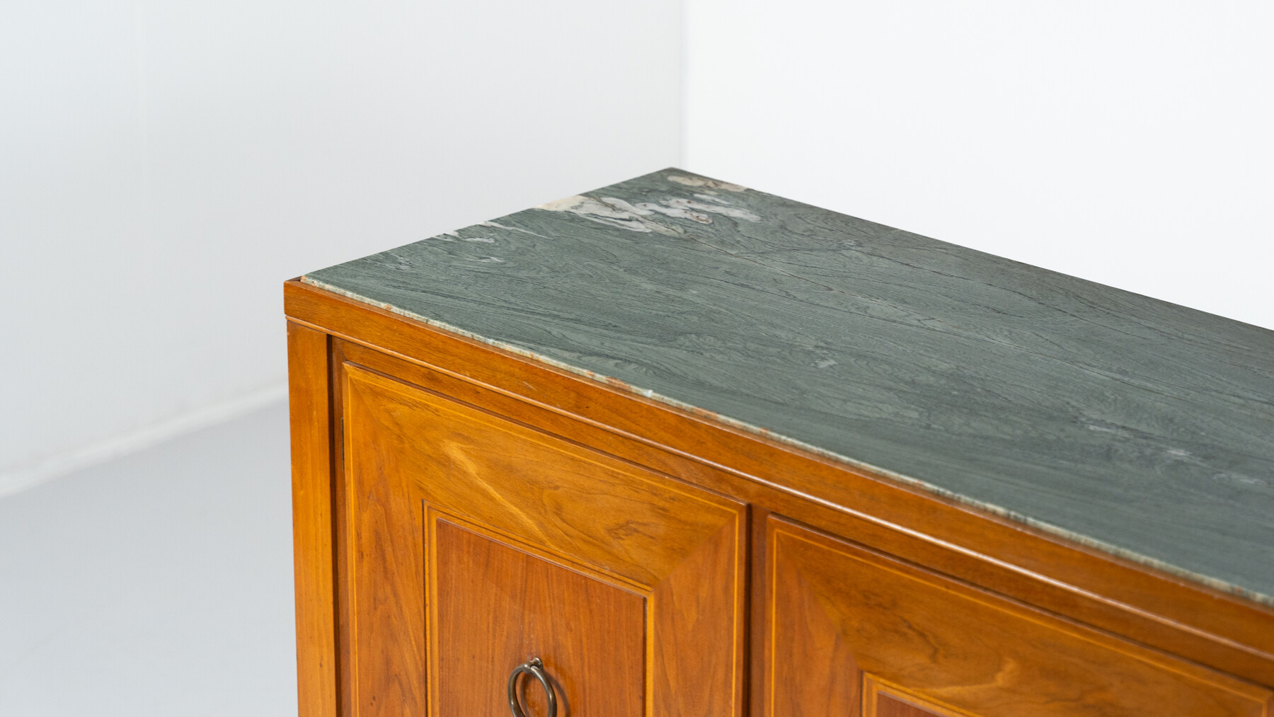 Mid-Century Sideboard by Paolo Buffa ,Wood and Marble, Italy, 1950s