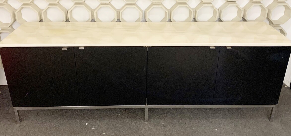 Mid-century sideboard with white marble top by Knoll - France 1960s