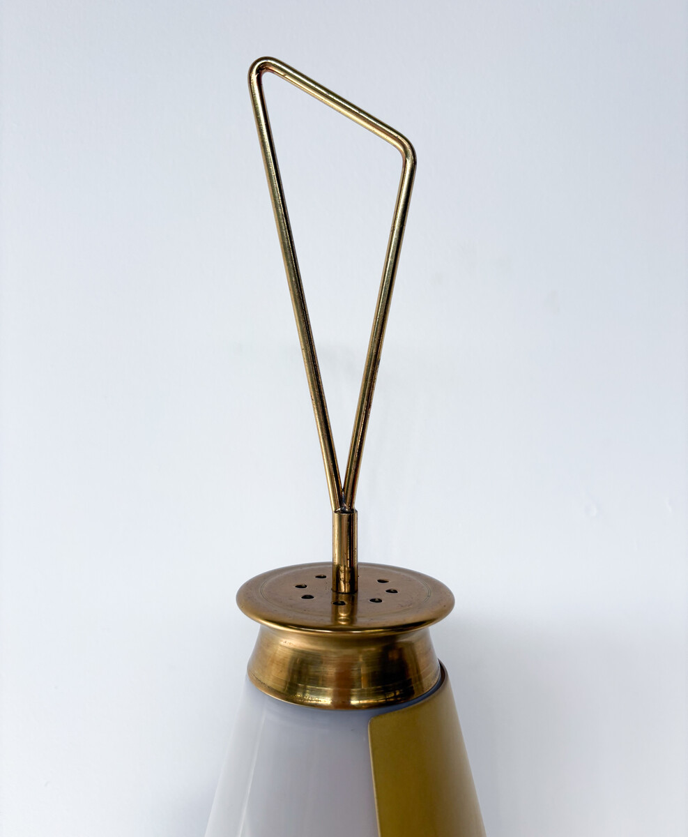 Mid-Century Table Lamp by Stilnovo, Brass, Aluminium and Plexiglass, Italy, 1950s