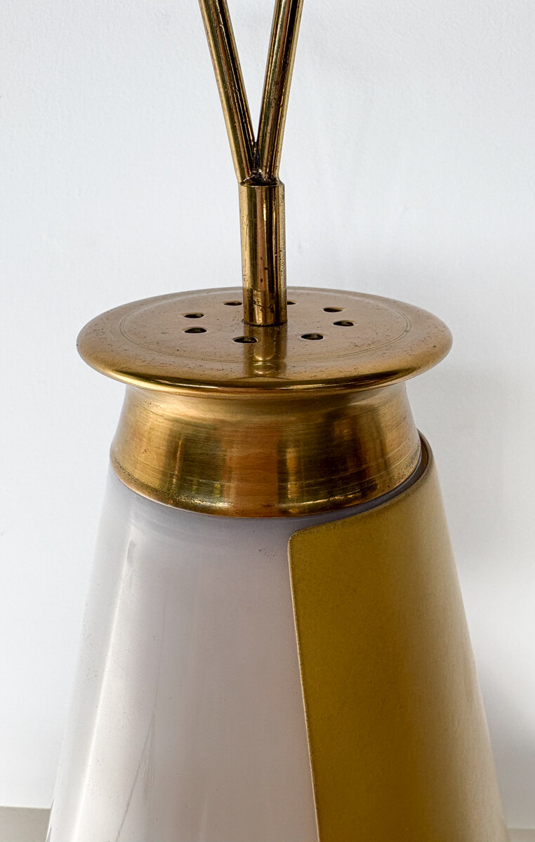 Mid-Century Table Lamp by Stilnovo, Brass, Aluminium and Plexiglass, Italy, 1950s