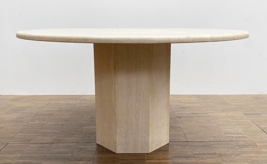 Mid-century travertine coffee table - Italy 1970s