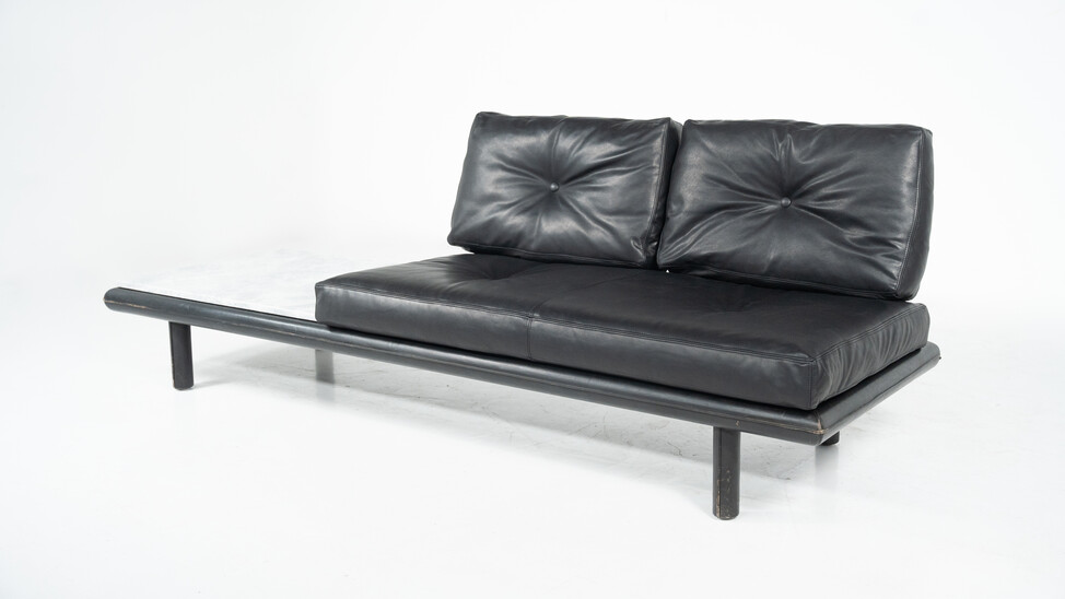 Mid-Century Two-Seater Sofa by Franz Köttgen for Kill International, Leather and Marble, 1960s