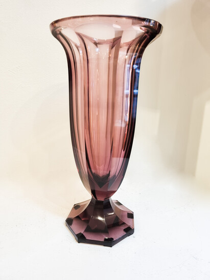 Mid-Century Vase by Moser, Czech