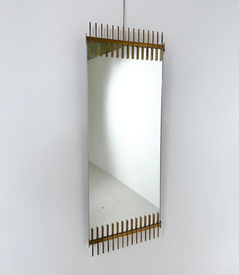 Mid-Century Wall Mirror By Ettore Sottsass, Santambrogio e De Berti, 1950s