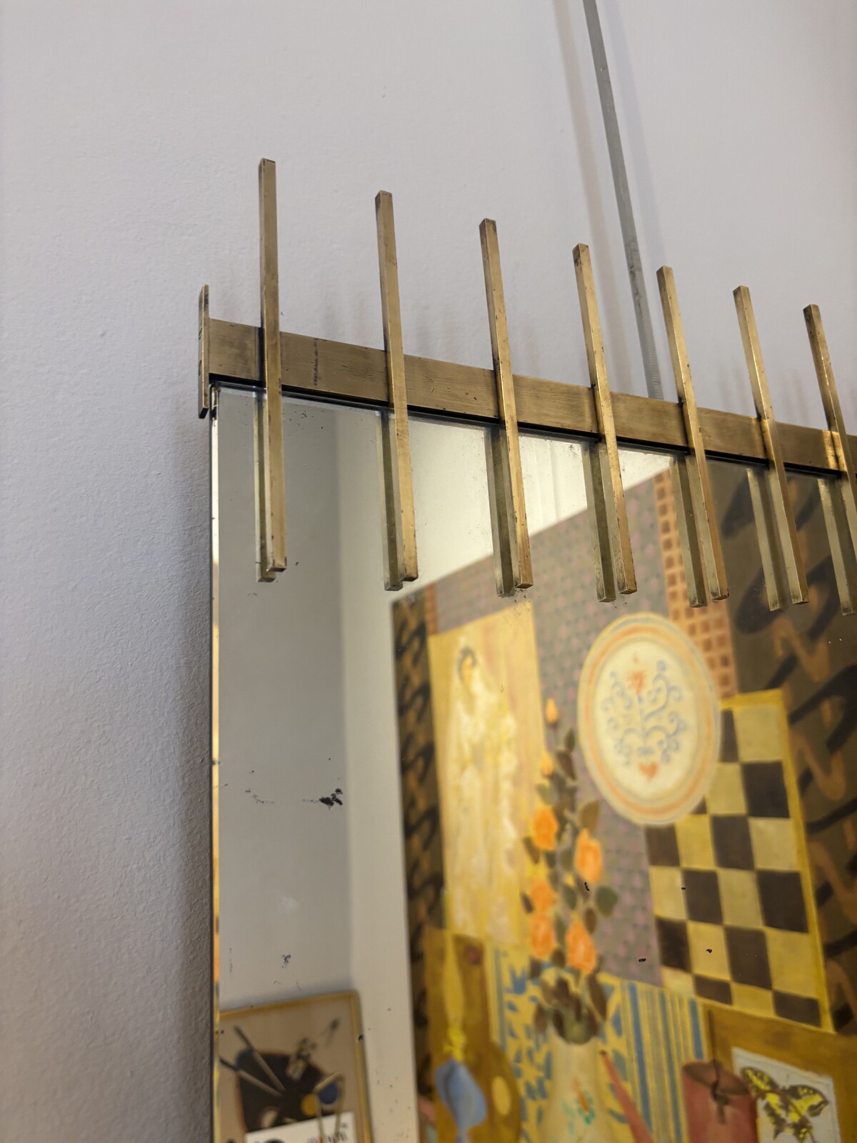 Mid-Century Wall Mirror By Ettore Sottsass, Santambrogio e De Berti, 1950s