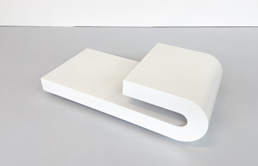 Mid-Century Wave Coffee Table by Pierre Cardin, 1980s