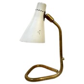 Mid-Century White Brass and Metal Modular Table Lamp by Guiseppe Ostuni - Italy 1950s