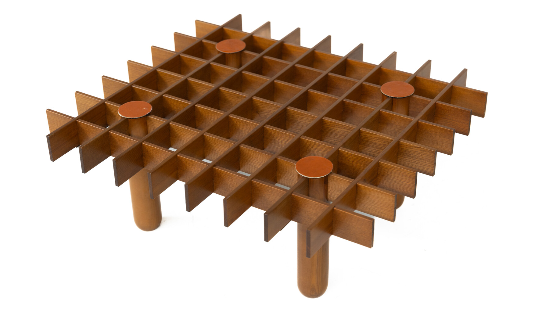Mid-Century Wood and Glass Coffee Table in the style of Gianfranco Frattini, Italy, 1970s