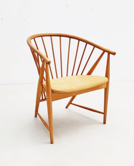 Mid-century wooden armchair model 