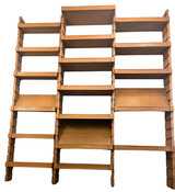 Mid-Century Wooden Bookcase in the Style of Ignazio Gardella