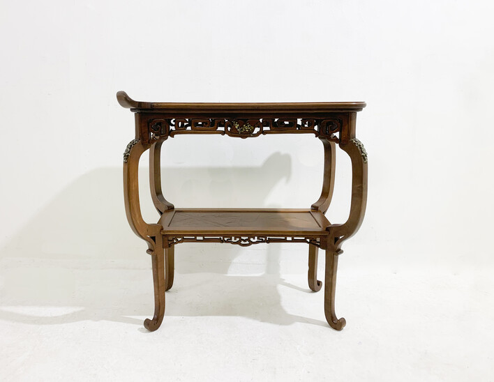 Mid-Century Wooden Gueridon in the style of Gabriel Viardot, France,  fin XIXème siècle