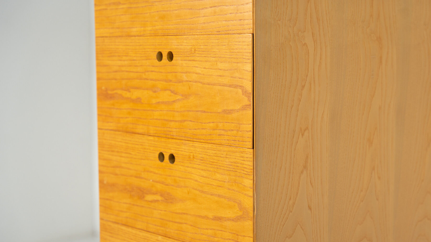 Mid-Century Wooden High Chest of Drawer by Derk Jan de Vries