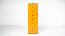 Mid-Century Wooden High Chest of Drawer by Derk Jan de Vries