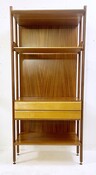 Mid-century wooden shelf with drawers - Italy 1960s