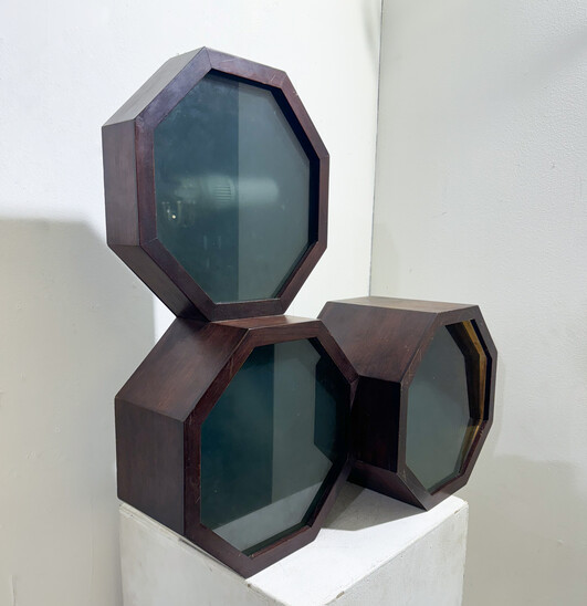 Mid-Century Wooden Wall light/ Ceiling Light, Italy, 1960s