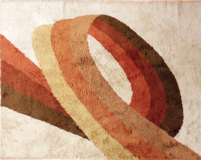 Mid-century wool rug - 1970s