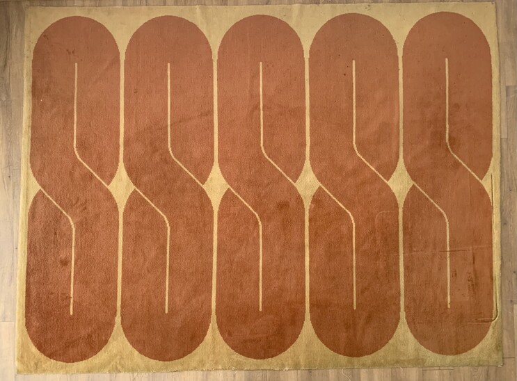 Mid-century Wool Rug - Belgium 1970s