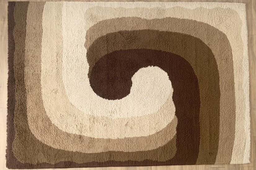 Mid-century Wool Rug ''Summertime'' collection by Louis de Poortere - Belgium 1970s