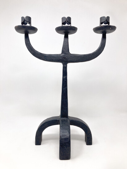 Mid-Century Wrought Iron Candleholder