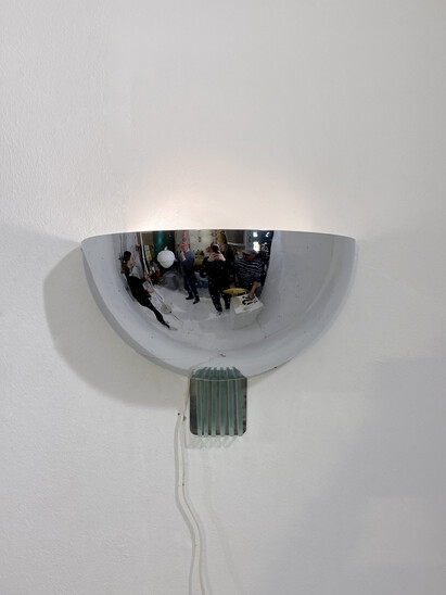 Modernist Sconce by Half Moon, 1980s