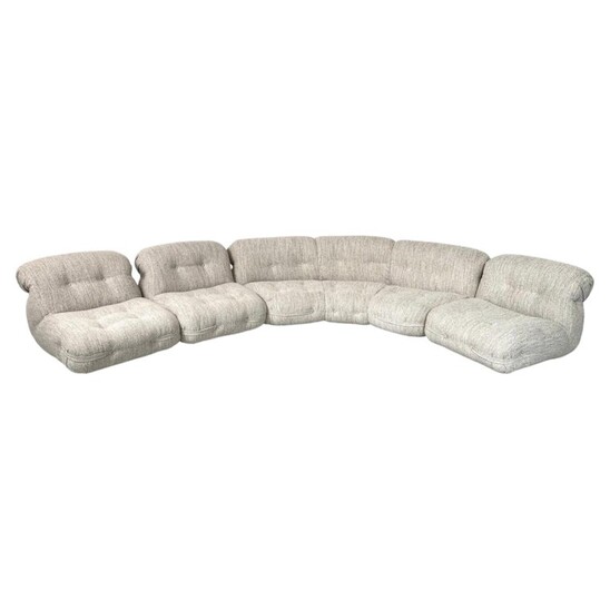 Modular Seating Set, Beige Upholstery, Italy - New Upholstery
