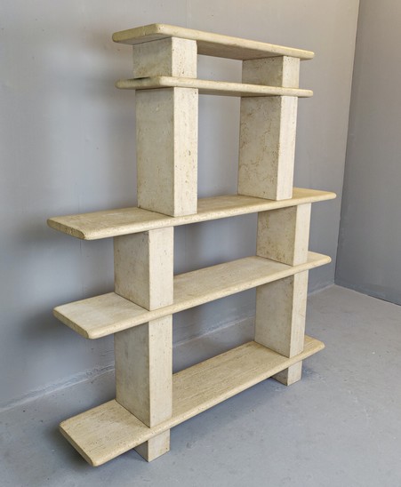 Modular Shelving in Travertine, 1970s