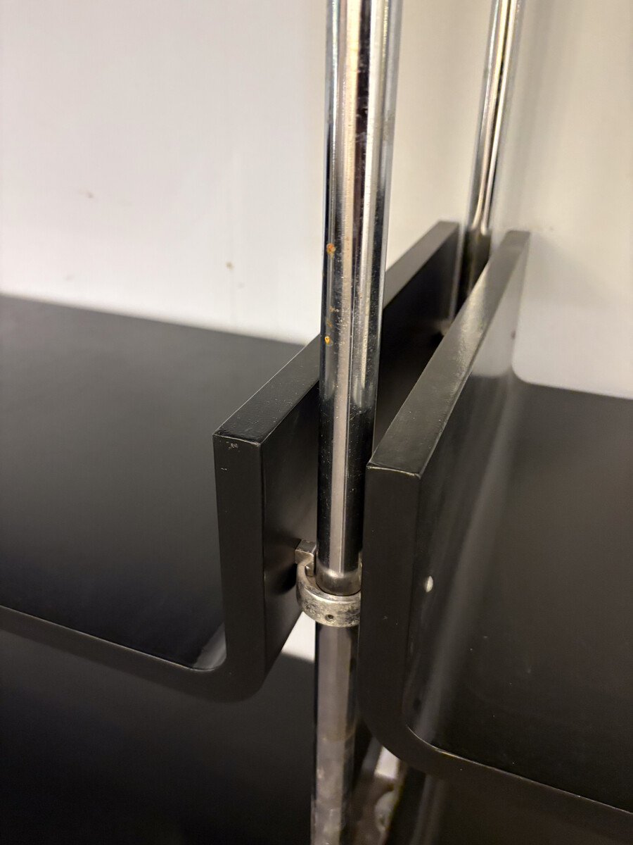 Modular Wall Unit by Michel Ducaroy, Lacquered Wood and Steel, France, 1970s