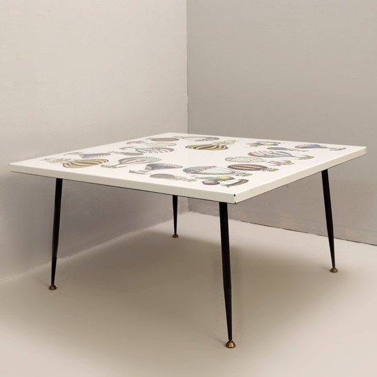'Mongolfiera' Piero Fornasetti Square Coffee Table