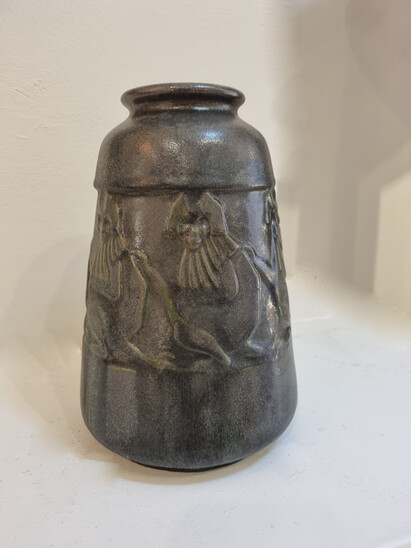 Monkey Vase by Roger Guerin, Signed, Belgium, 1930s