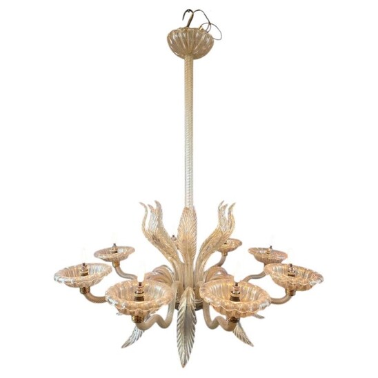 Murano Chandelier With 8 Lights