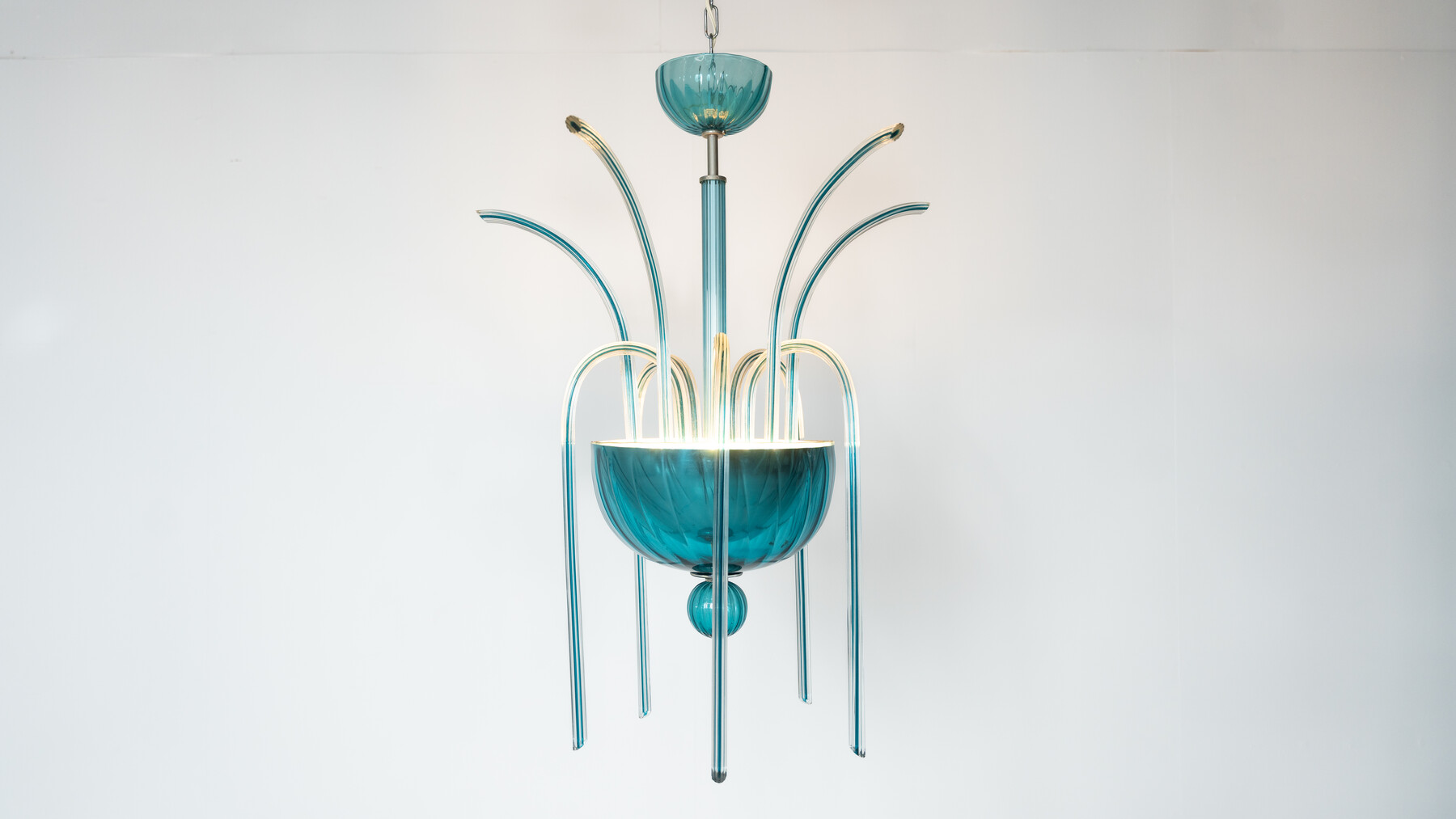 Murano Fountain Chandelier N° 99.35 by Venini, Italy, 1975