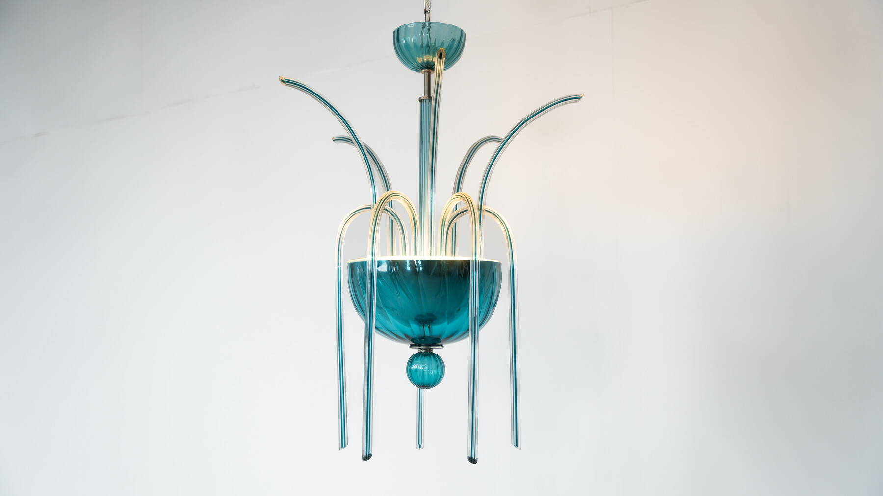 Murano Fountain Chandelier N° 99.35 by Venini, Italy, 1975