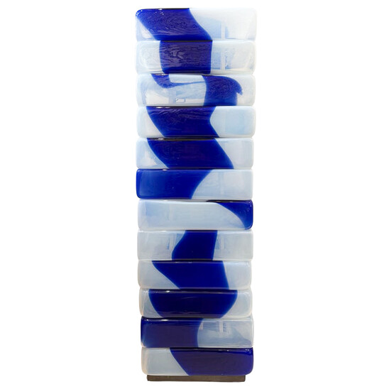 Murano Glass Blue Floor Lamp by Carlo Nason for Mazzega, 1960s