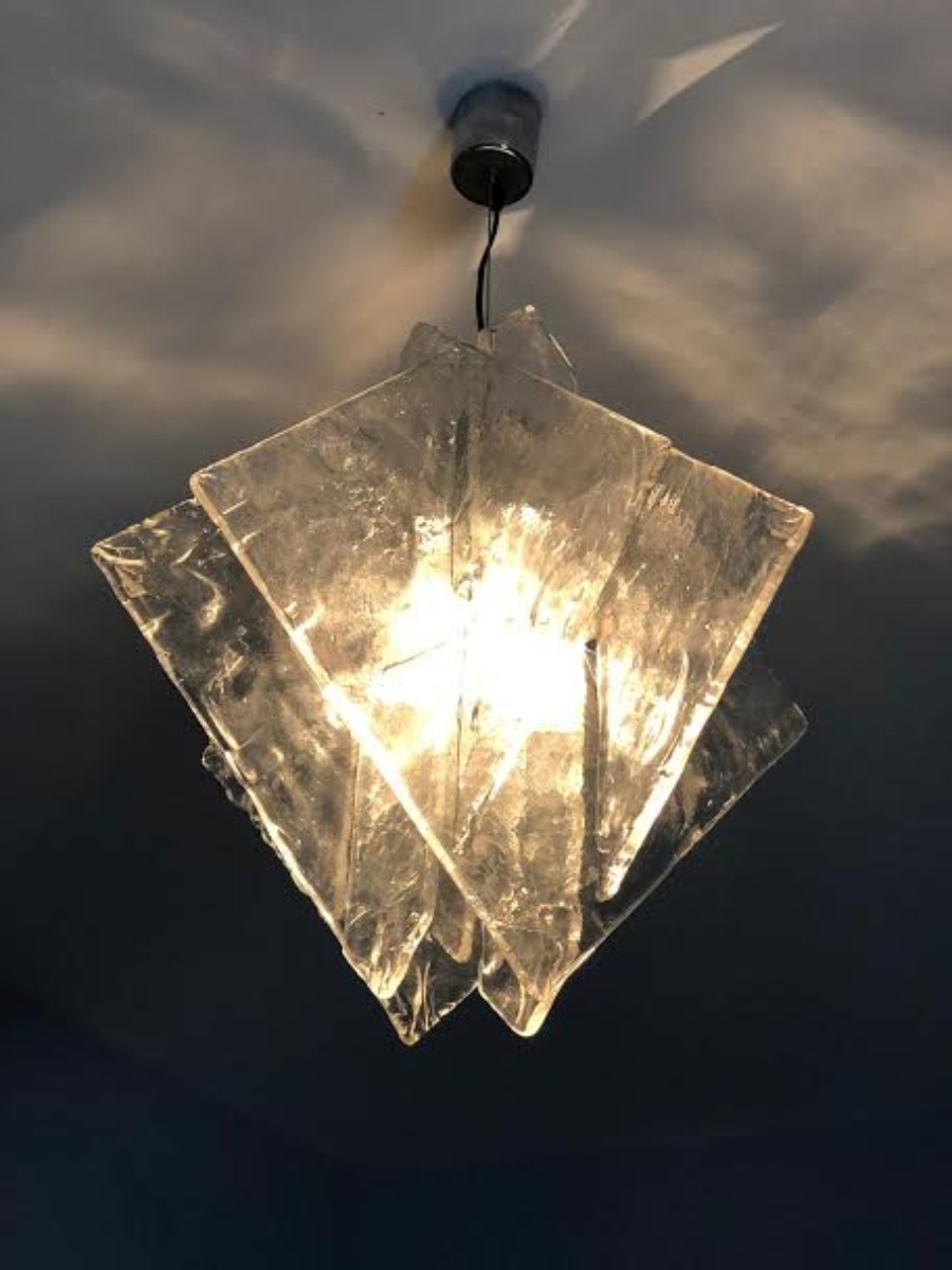 Murano Glass Ceiling Light by Carlo Nason for Mazzega, 1960s
