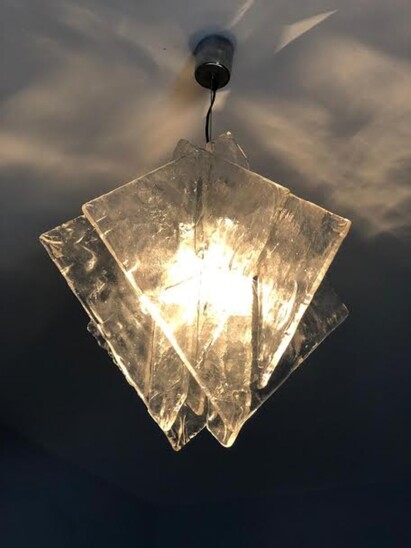 Murano Glass Ceiling Light by Carlo Nason for Mazzega, 1960s