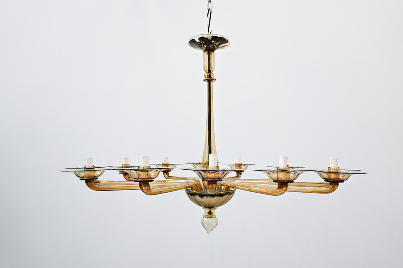 Murano Glass Chandelier by Veronese, 1930s
