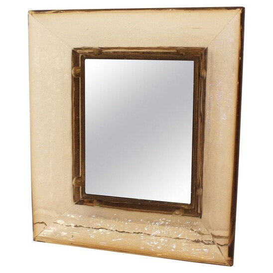 Murano Glass Mirror by Carlo Scarpa for Venini,  Italy, 1930s