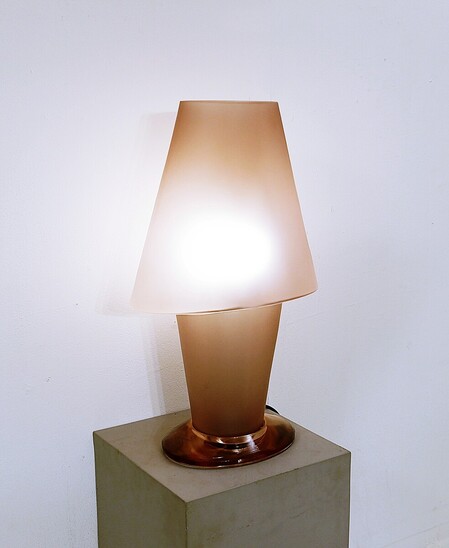 Murano Glass Table Lamp by Mazzega - 1980s