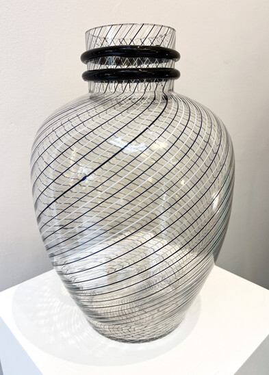 Murano Glass Vase by Fratelli Toso, 1980s