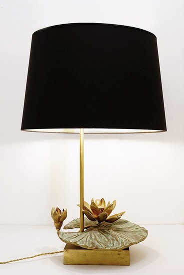 Nenuphar French Table Lamp In Brass And Bronze By Maison Charles